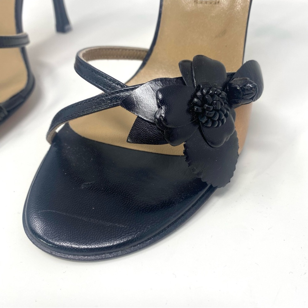 Charles David Floral Applique Ankle Strap Heel Sandal - Picture 5 of 12